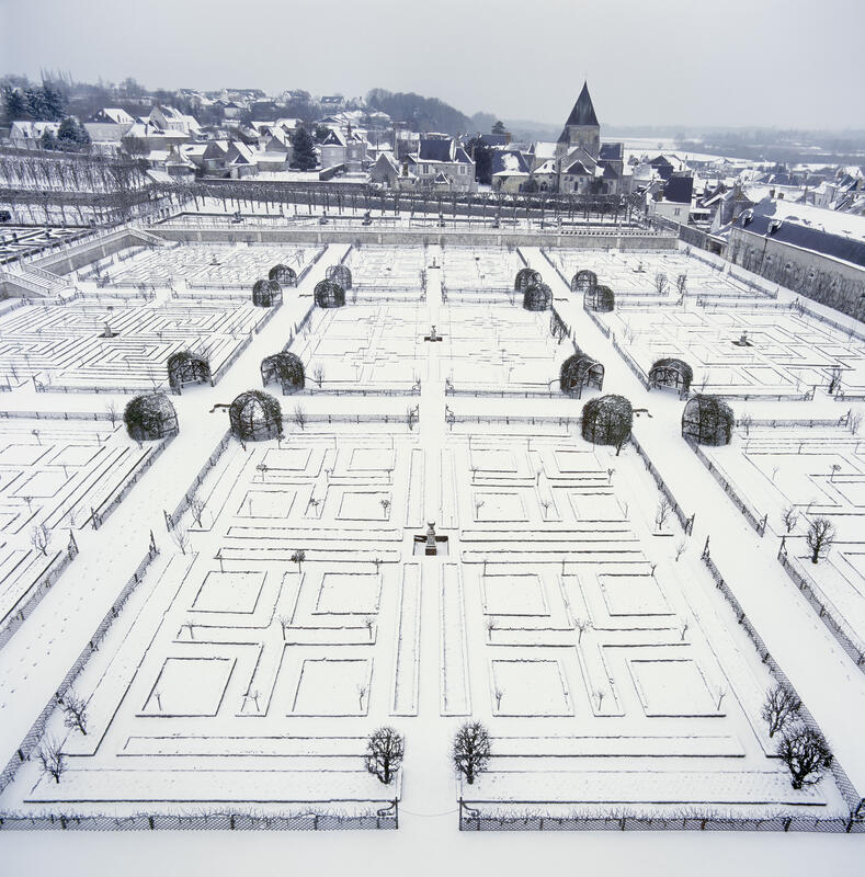 Jardins sous la neige