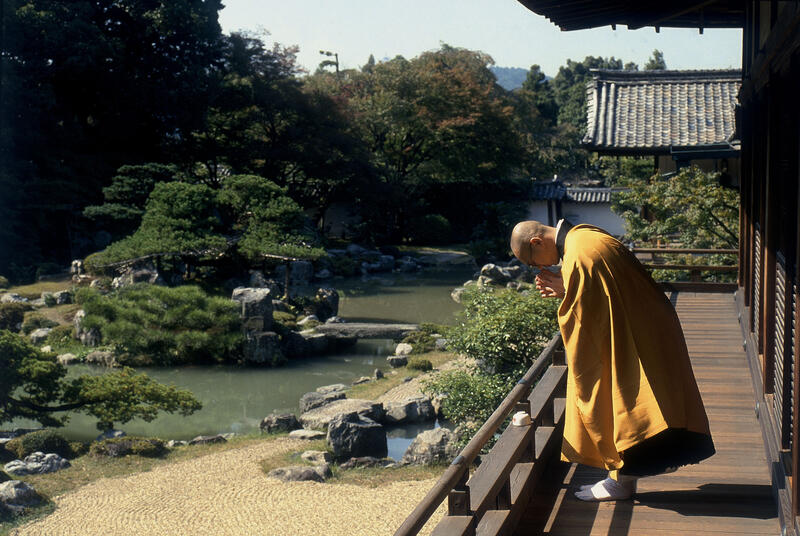 Promenade dans un jardin japonais