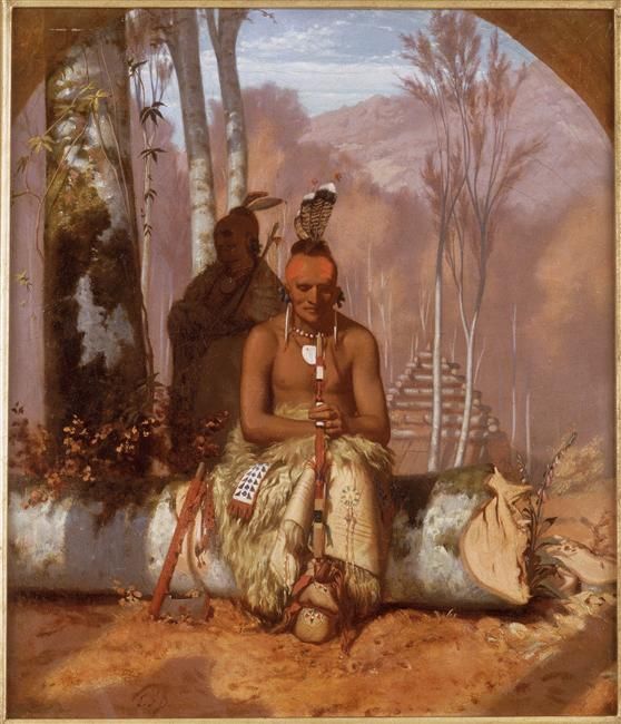 Pawnee Indians in a landscape
