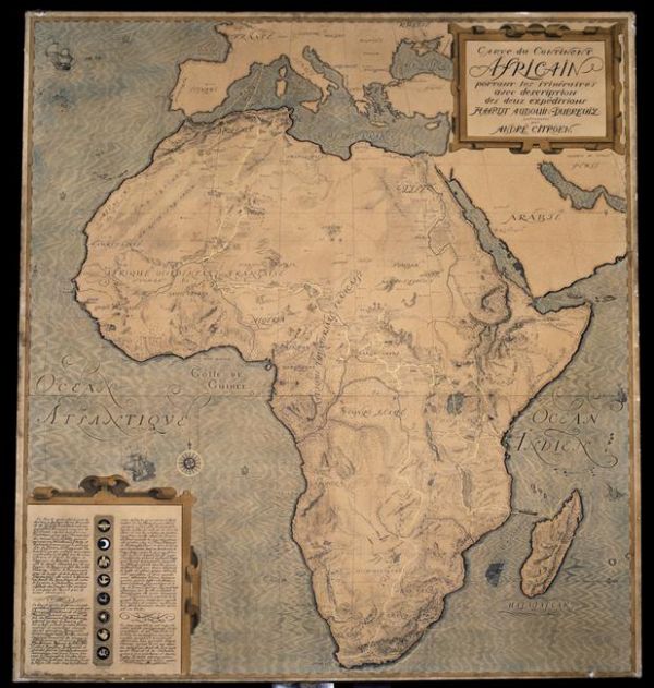 Carte du continent africain