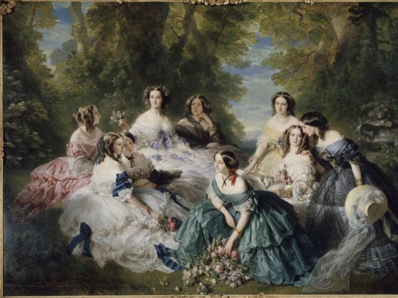 L'impératrice Eugénie entourée des dames d'honneur du palais